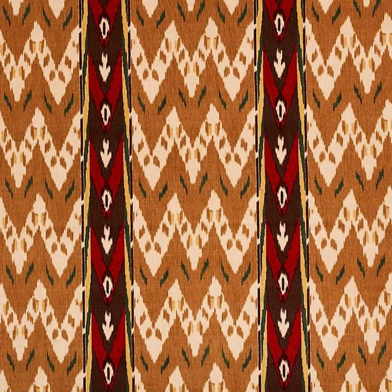 Schumacher 80240 Samar Ikat Velvet Gold fabric swatch