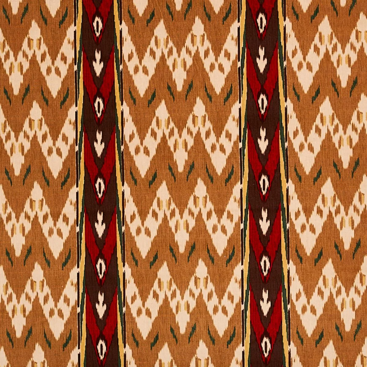 Schumacher 80240 Samar Ikat Velvet Gold fabric swatch