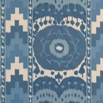 Schumacher 176062 Samarkand Ikat Ii Porcelain fabric swatch