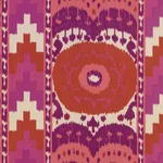 Schumacher 176061 Samarkand Ikat Ii Ruby fabric swatch