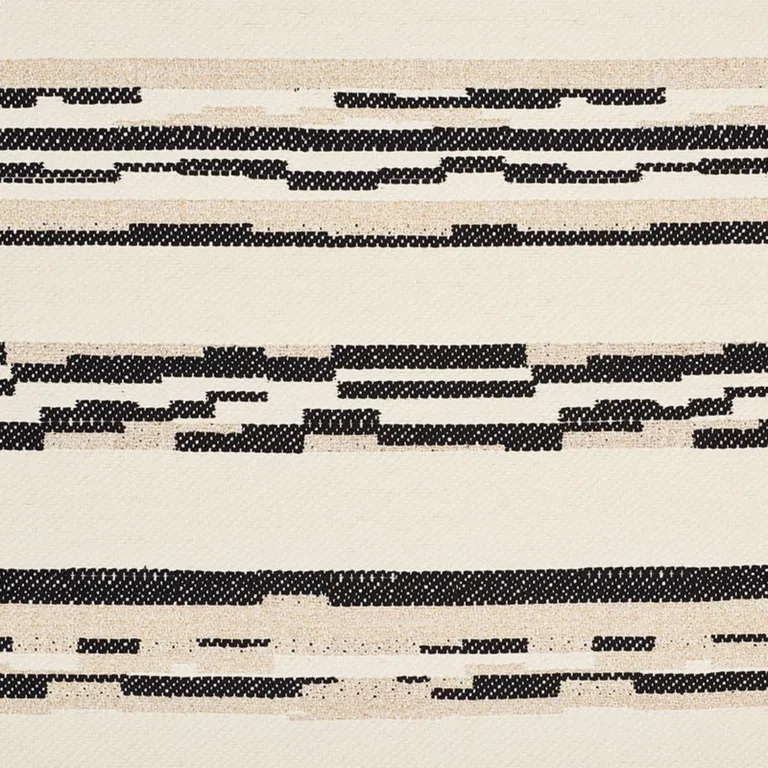 Schumacher 76511 Sambar Black & Gold fabric swatch