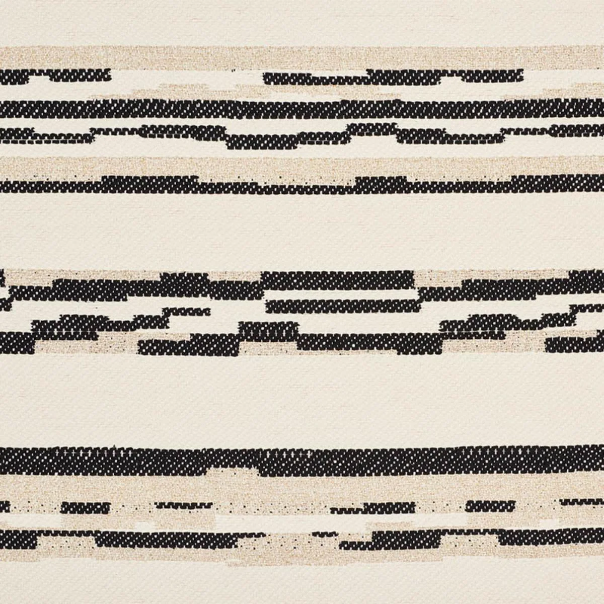 Schumacher 76511 Sambar Black & Gold fabric swatch