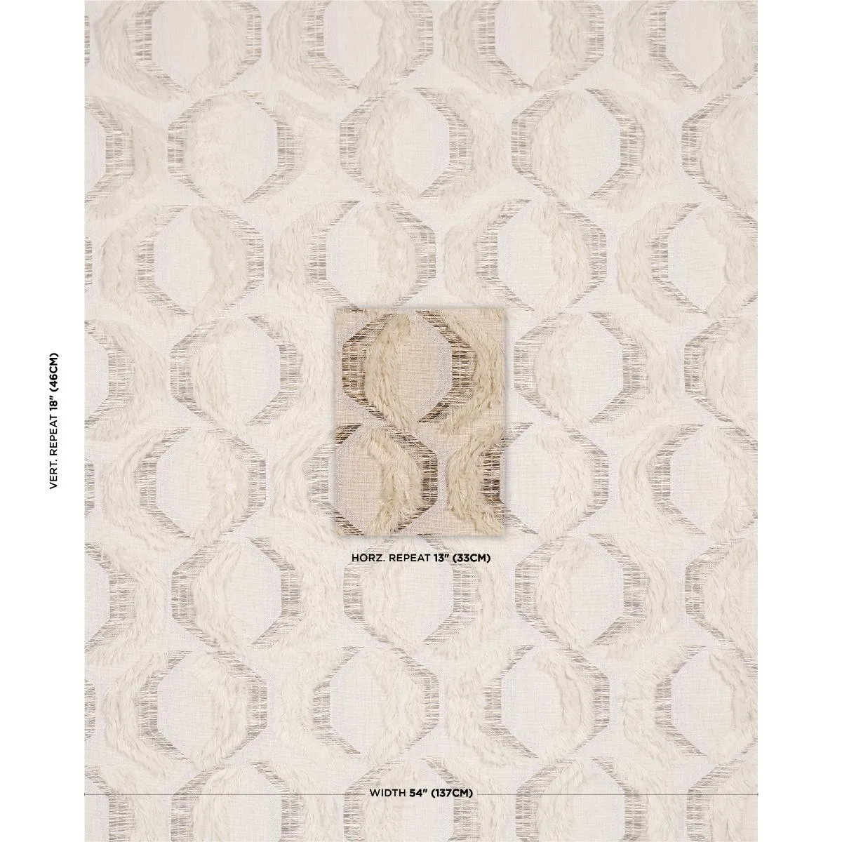 Schumacher 86690 Samira Birch fabric swatch
