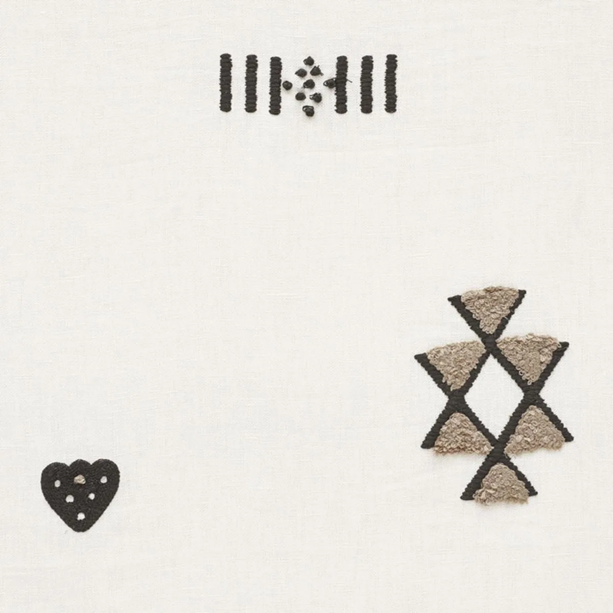 Schumacher 73670 Samsun Embroidery Carbon fabric swatch