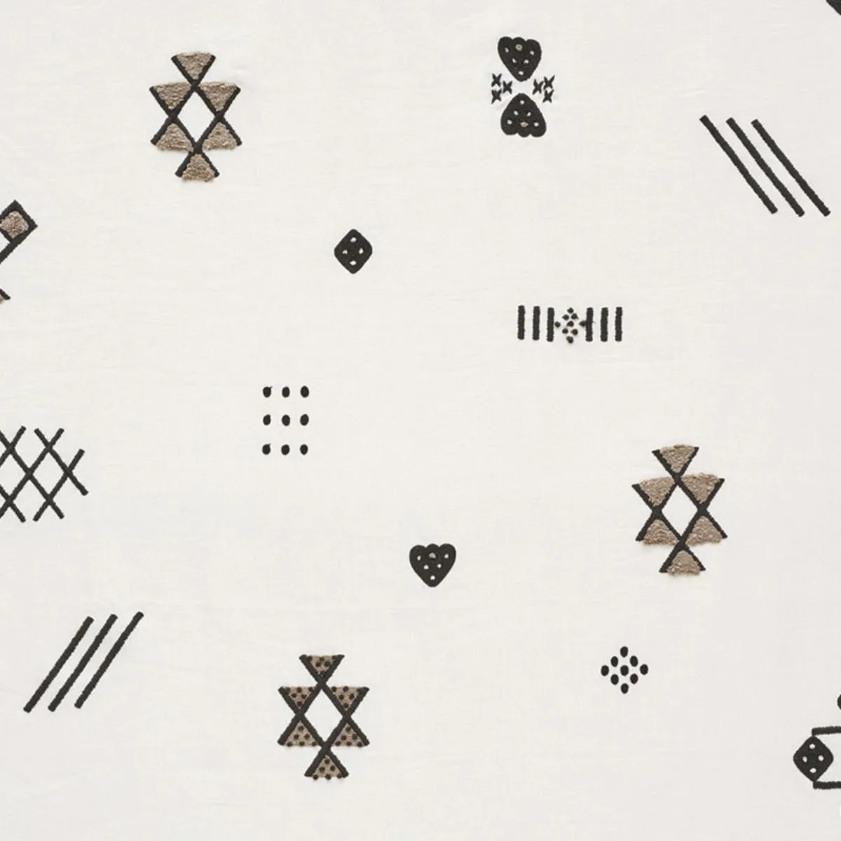 Schumacher 73670 Samsun Embroidery Carbon fabric swatch