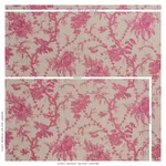 Schumacher 178730 San Cristobal Toile Magenta fabric swatch
