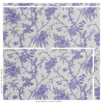 Schumacher 178732 San Cristobal Toile Purple fabric swatch