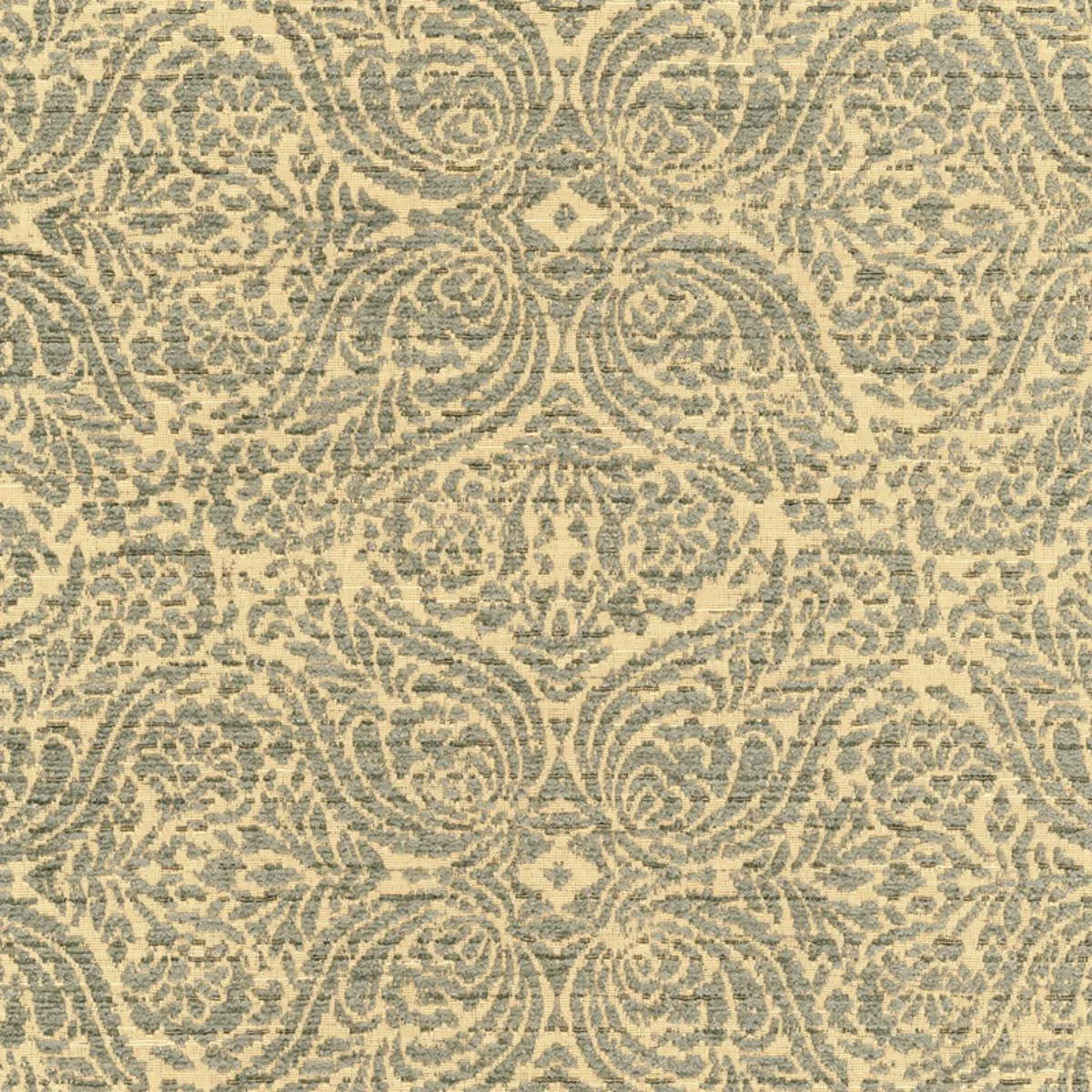 Schumacher 62330 San Marco Chenille Mineral fabric swatch