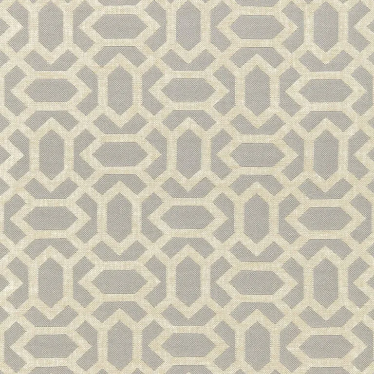 Schumacher 66060 San Remo Fret Dove Grey fabric swatch