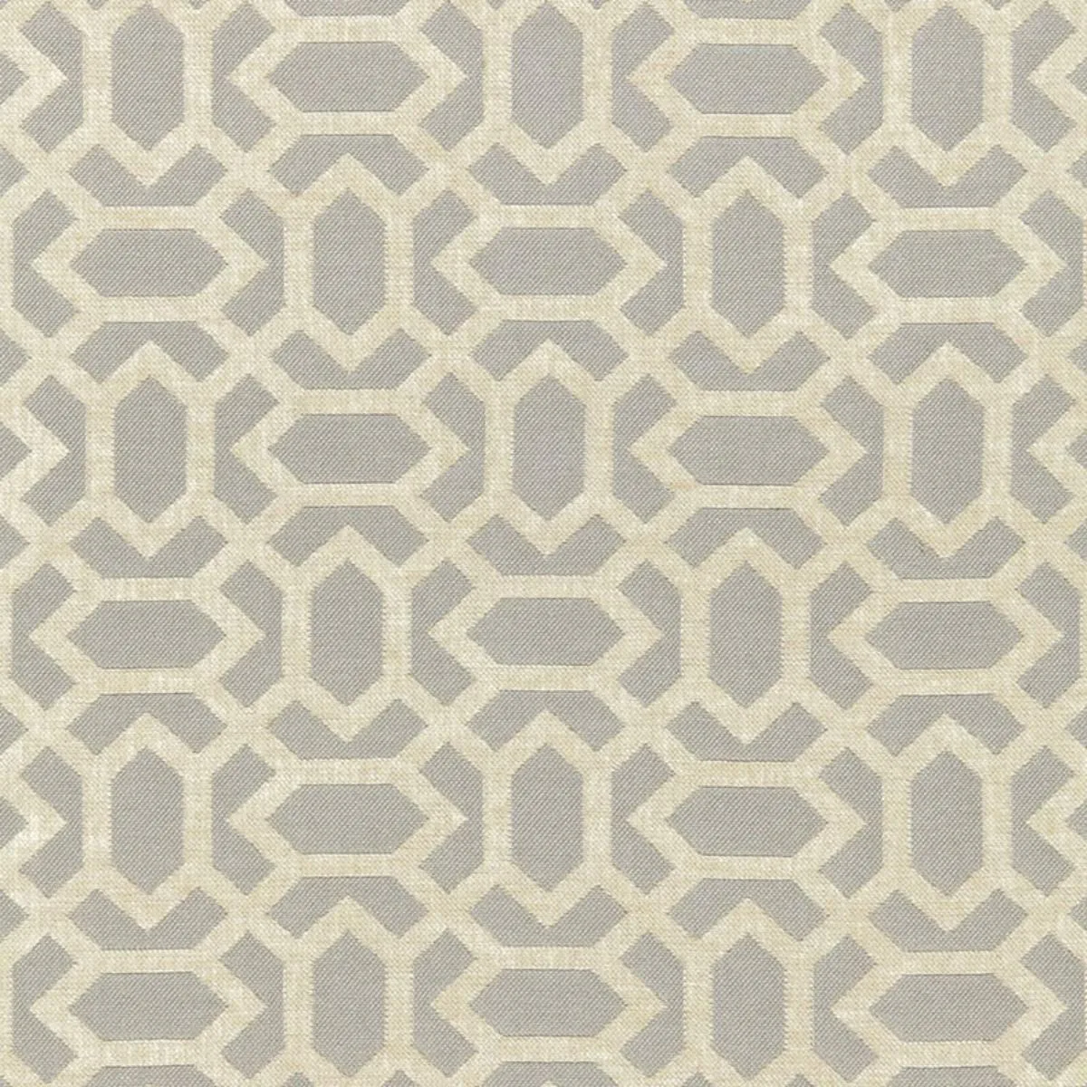 Schumacher 66060 San Remo Fret Dove Grey fabric swatch