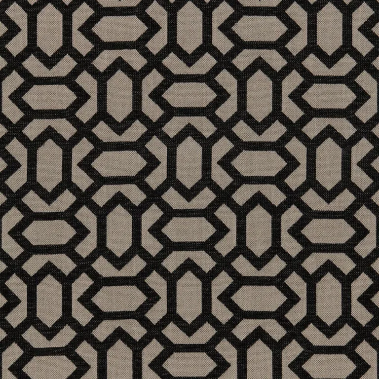 Schumacher 66062 San Remo Fret Jet fabric swatch