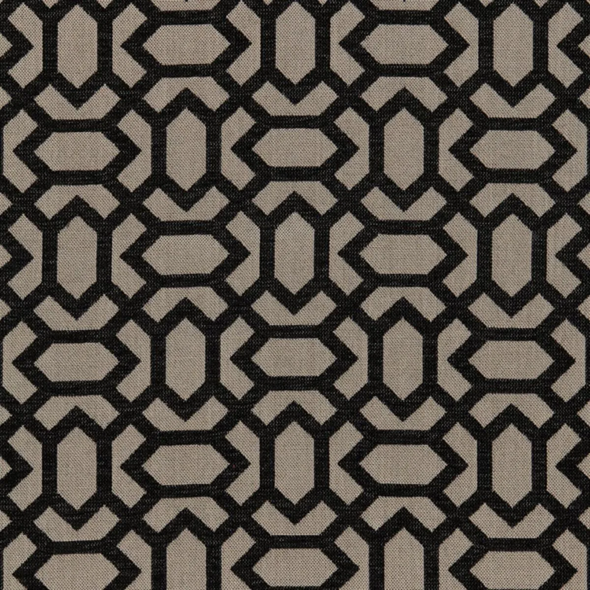 Schumacher 66062 San Remo Fret Jet fabric swatch