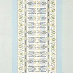 Schumacher 79830 Sandor Stripe Embroidery Chambray fabric swatch