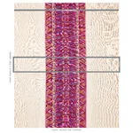 Schumacher 79831 Sandor Stripe Embroidery Magenta fabric swatch