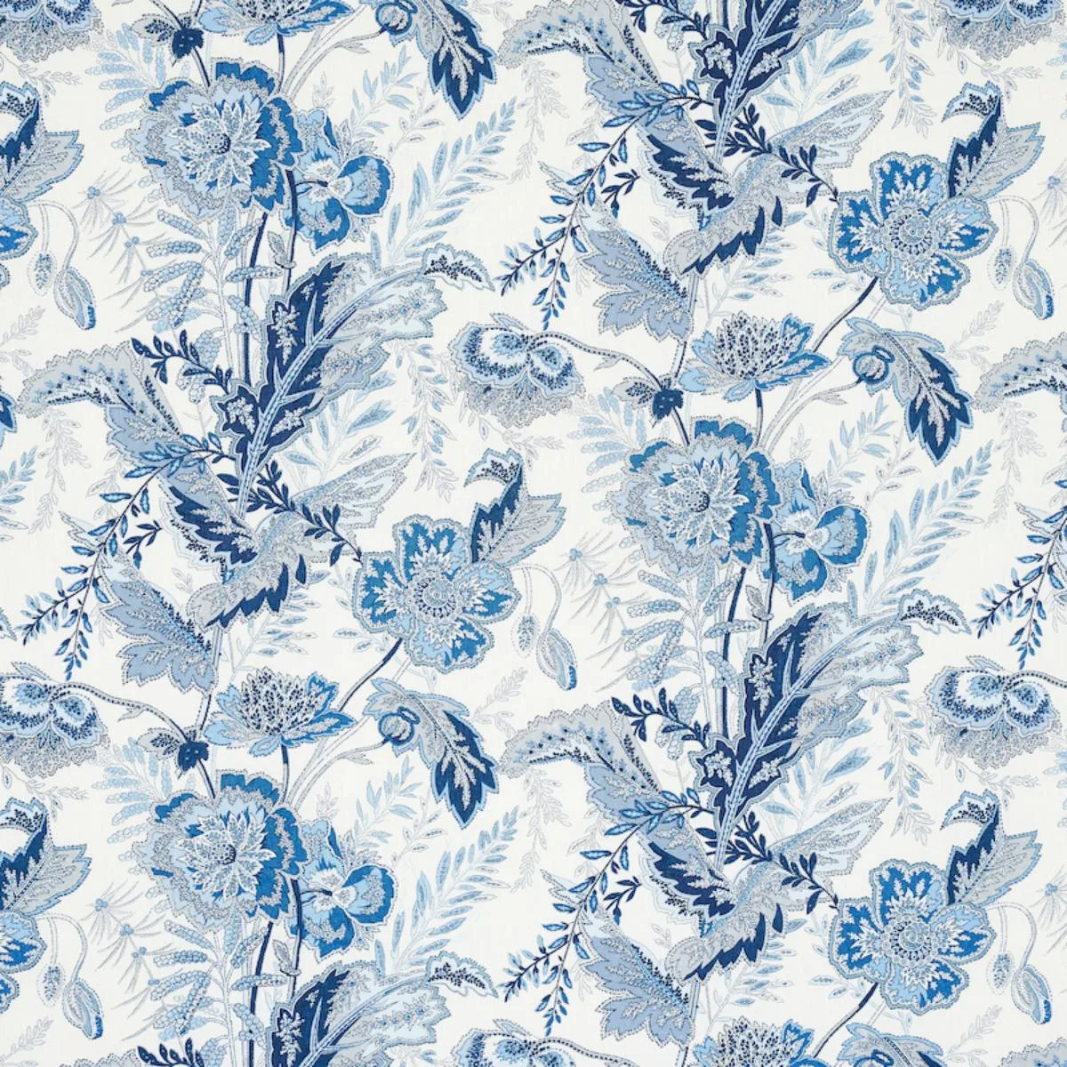 Schumacher 174544 Sandoway Vine Delft fabric swatch