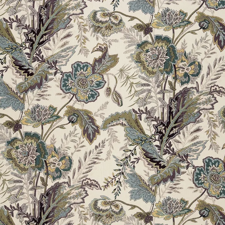 Schumacher 174540 Sandoway Vine Seaglass fabric swatch