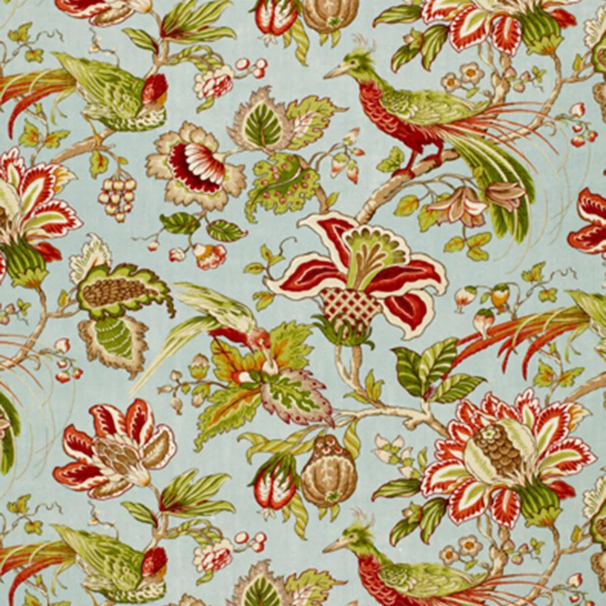 Schumacher 1273002 Sandringham Robin's Egg fabric swatch