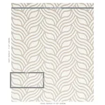 Schumacher 79952 Sangomar Appliqué Brown fabric swatch