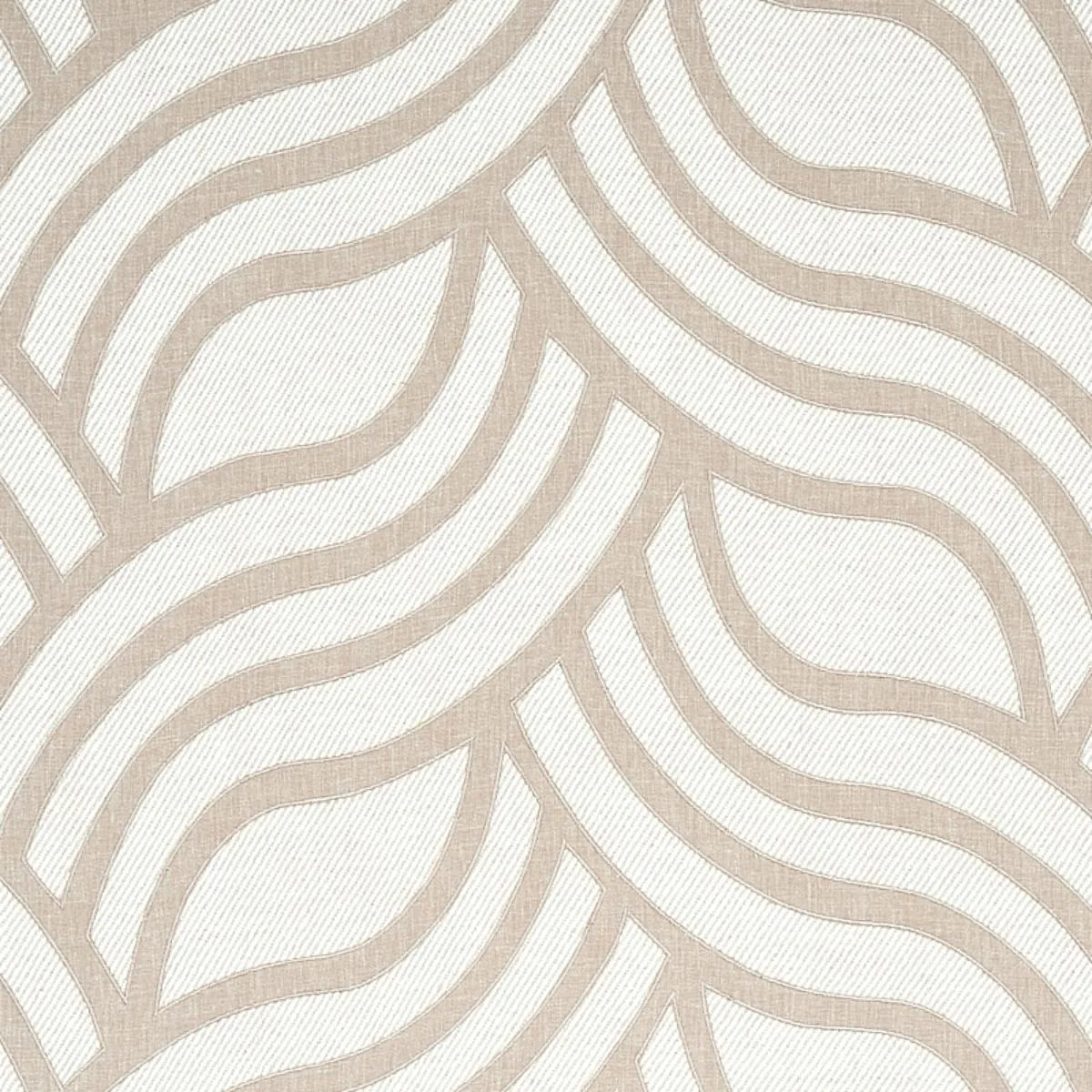Schumacher 79952 Sangomar Appliqué Brown fabric swatch