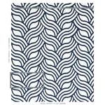 Schumacher 79951 Sangomar Appliqué Navy fabric swatch