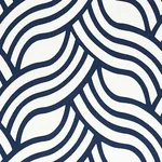 Schumacher 79951 Sangomar Appliqué Navy fabric swatch