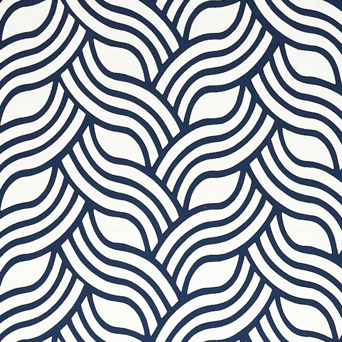 Schumacher 79951 Sangomar Appliqué Navy fabric swatch