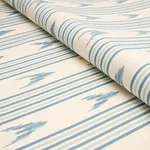 Schumacher 74223 Santa Barbara Ikat China Blue fabric swatch