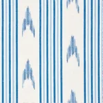 Schumacher 74220 Santa Barbara Ikat Indigo fabric swatch