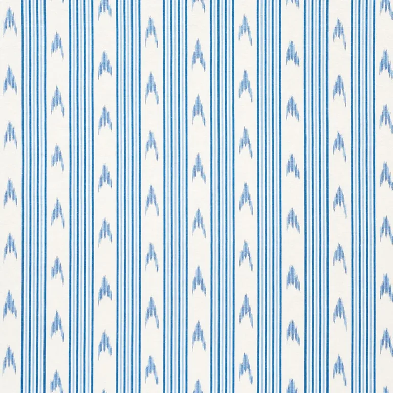 Schumacher 74220 Santa Barbara Ikat Indigo fabric swatch