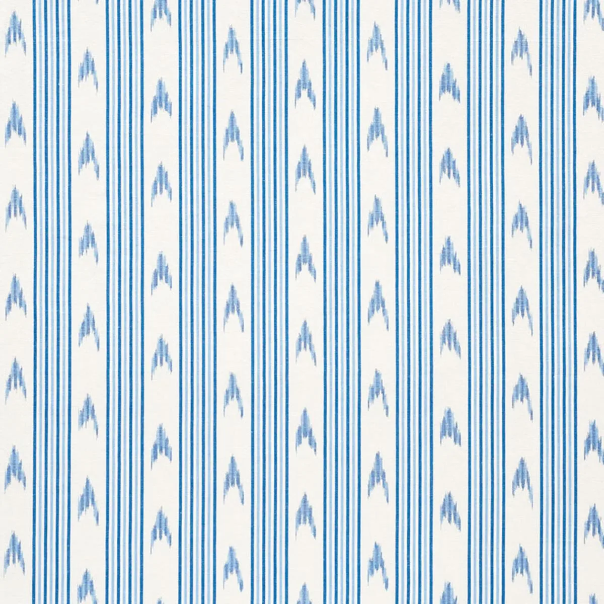 Schumacher 74220 Santa Barbara Ikat Indigo fabric swatch