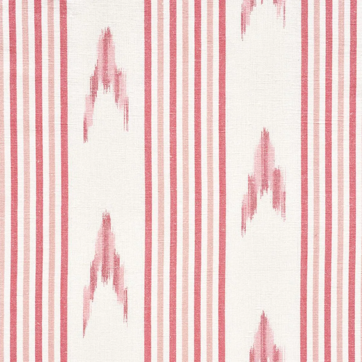 Schumacher 74221 Santa Barbara Ikat Pink fabric swatch