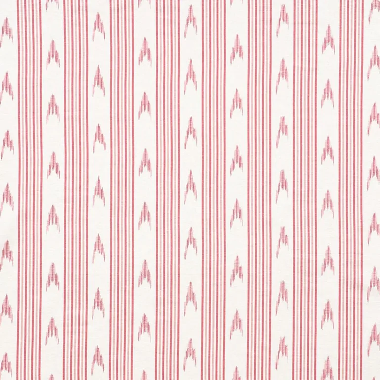 Schumacher 74221 Santa Barbara Ikat Pink fabric swatch