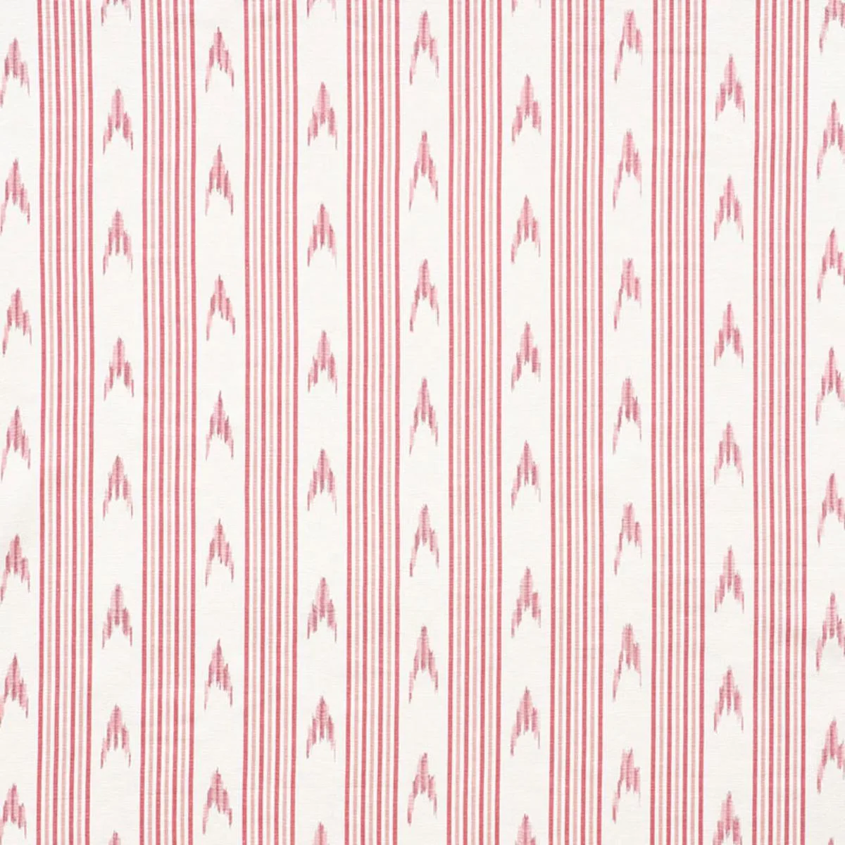 Schumacher 74221 Santa Barbara Ikat Pink fabric swatch