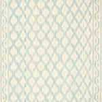 Schumacher 176501 Santa Monica Ikat China Blue fabric swatch