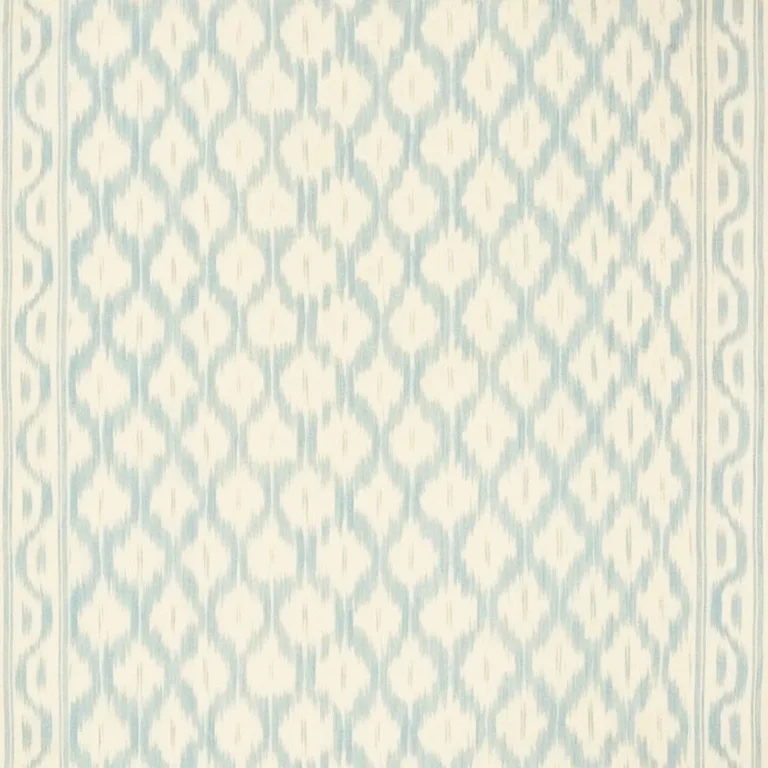 Schumacher 176501 Santa Monica Ikat China Blue fabric swatch