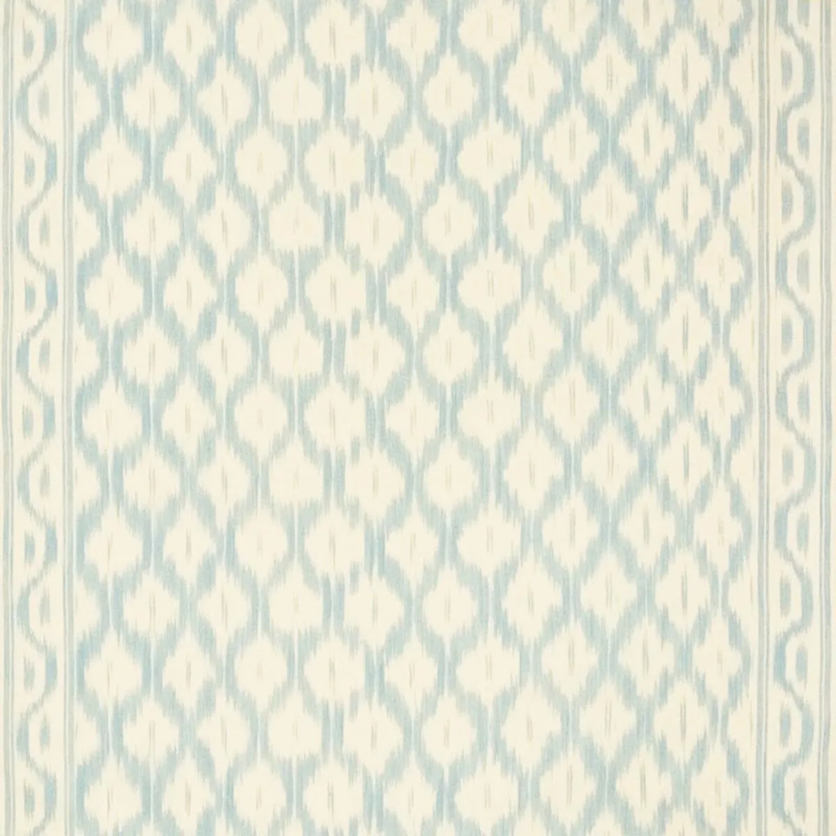 Schumacher 176501 Santa Monica Ikat China Blue fabric swatch