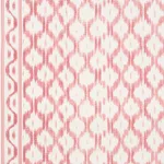 Schumacher 176503 Santa Monica Ikat Faded Red fabric swatch