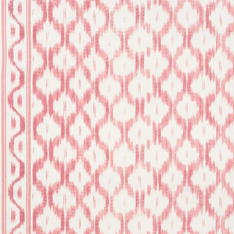 Schumacher 176503 Santa Monica Ikat Faded Red fabric swatch