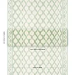 Schumacher 176504 Santa Monica Ikat Leaf Green fabric swatch