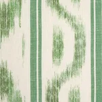 Schumacher 176504 Santa Monica Ikat Leaf Green fabric swatch