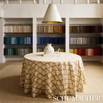 Schumacher 176500 Santa Monica Ikat Neutral fabric swatch
