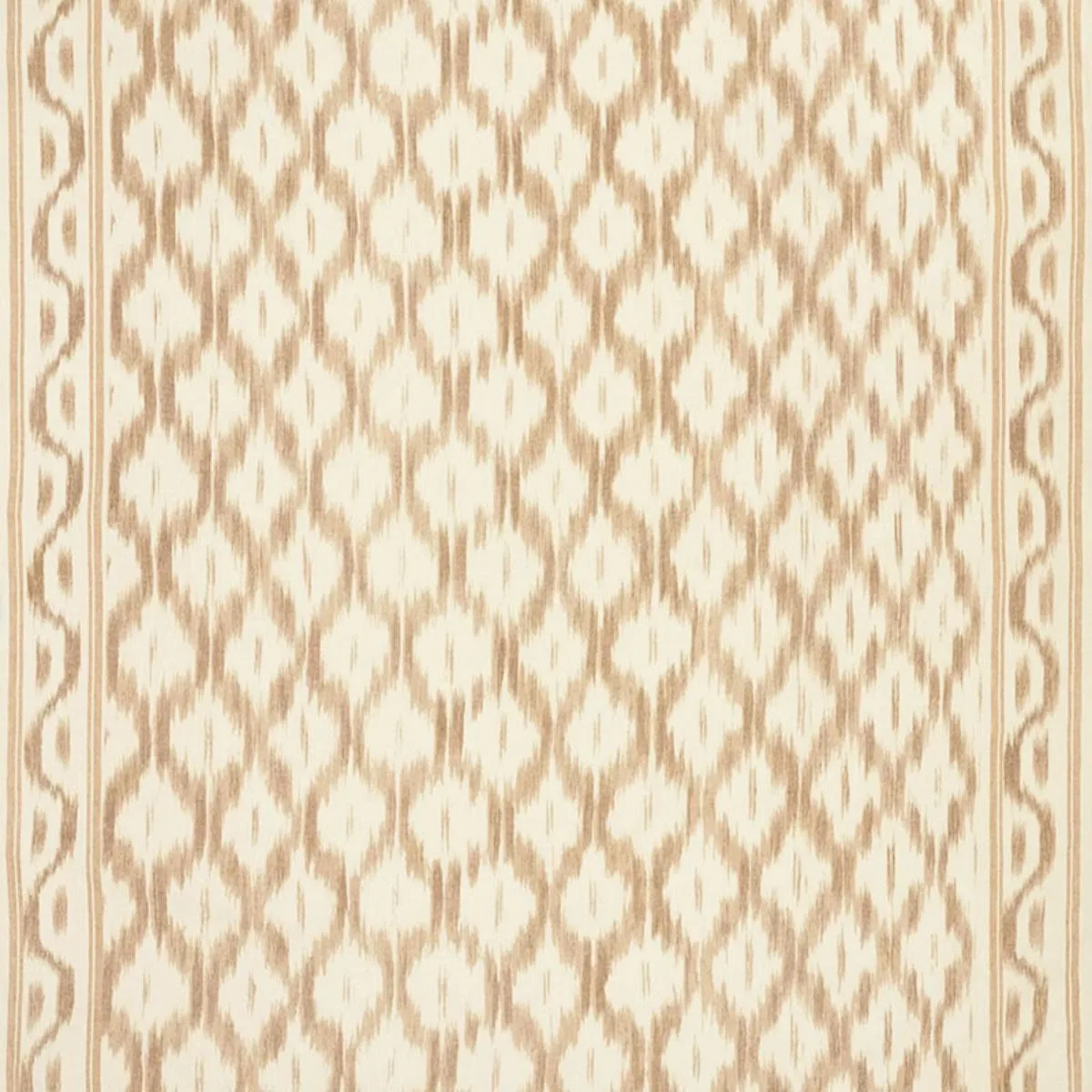 Schumacher 176500 Santa Monica Ikat Neutral fabric swatch