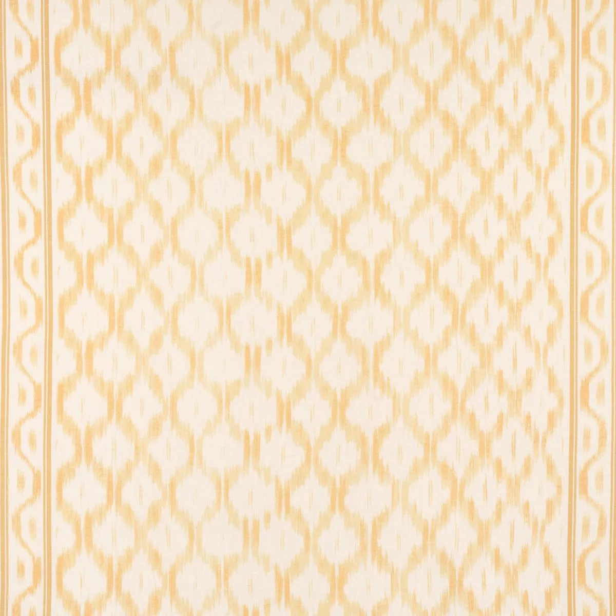 Schumacher 176505 Santa Monica Ikat Yellow fabric swatch