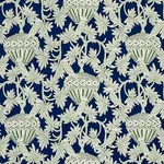 Schumacher 179940 Santarem Navy fabric swatch