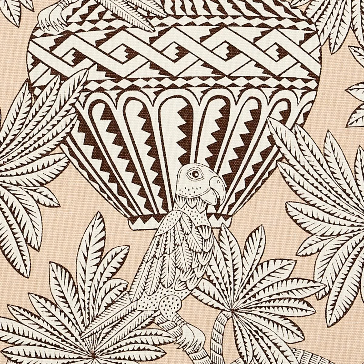 Schumacher 179942 Santarem Neutral fabric swatch