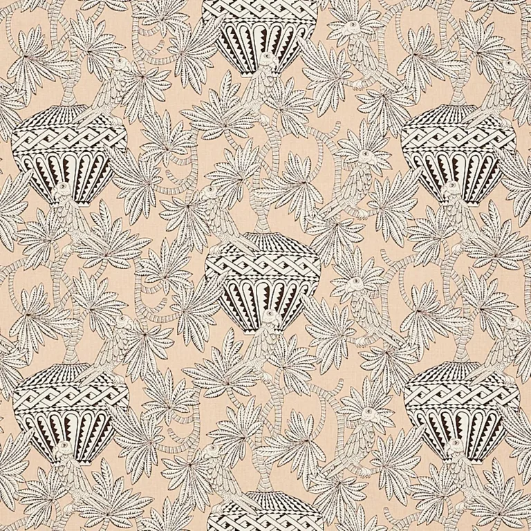 Schumacher 179942 Santarem Neutral fabric swatch