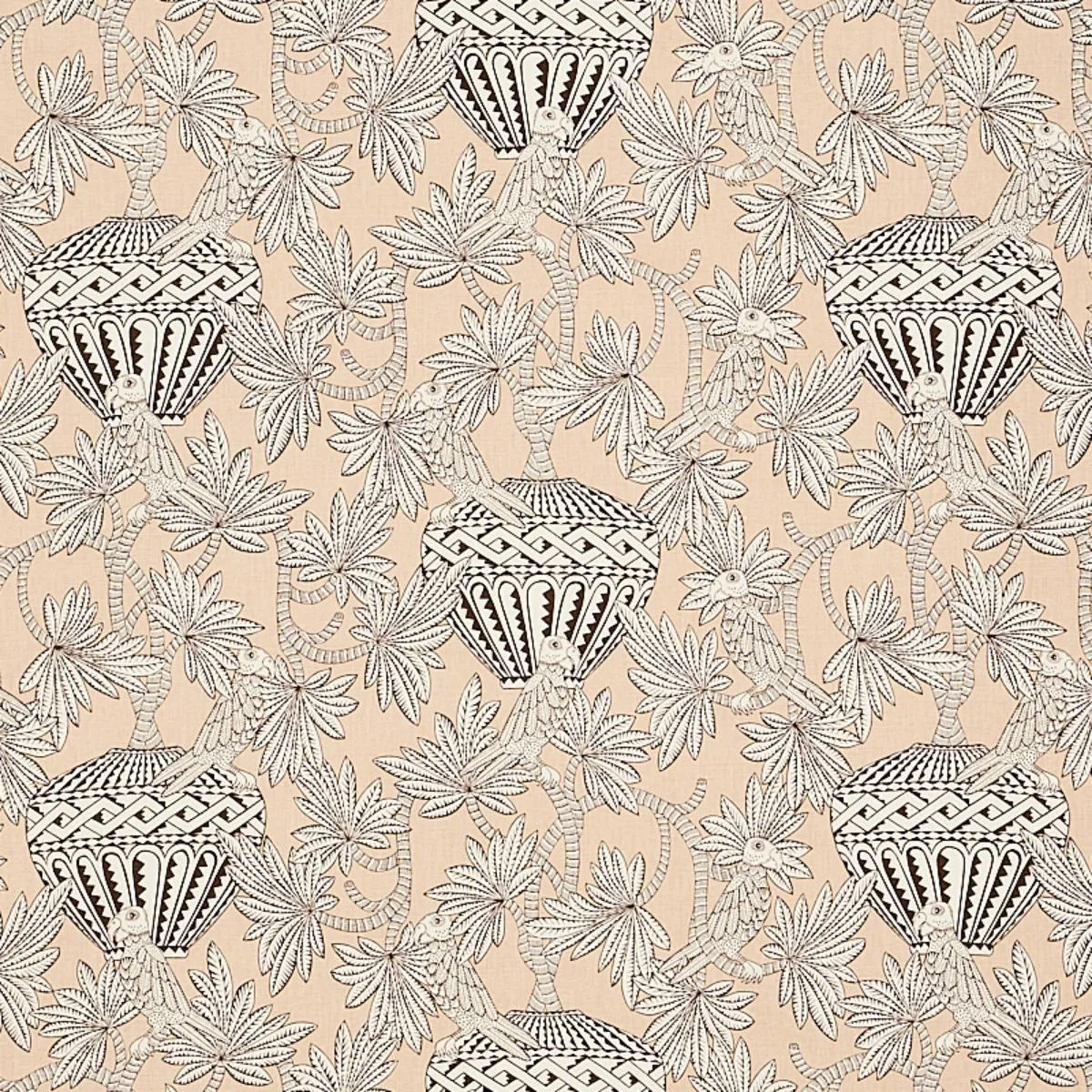 Schumacher 179942 Santarem Neutral fabric swatch