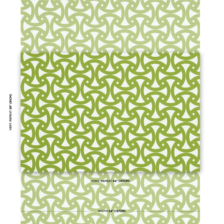 Schumacher 181081 Santorini Print Indoor/Outdoor Fern fabric swatch