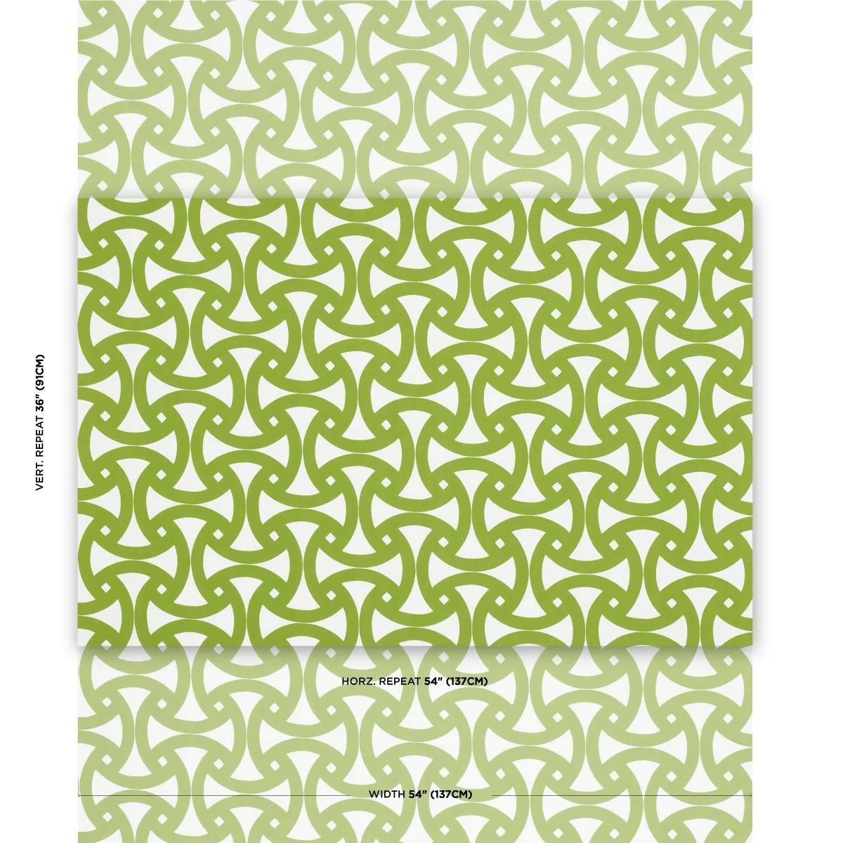 Schumacher 181081 Santorini Print Indoor/Outdoor Fern fabric swatch