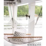 Schumacher 174302 Santorini Print Indoor/Outdoor Fog fabric swatch